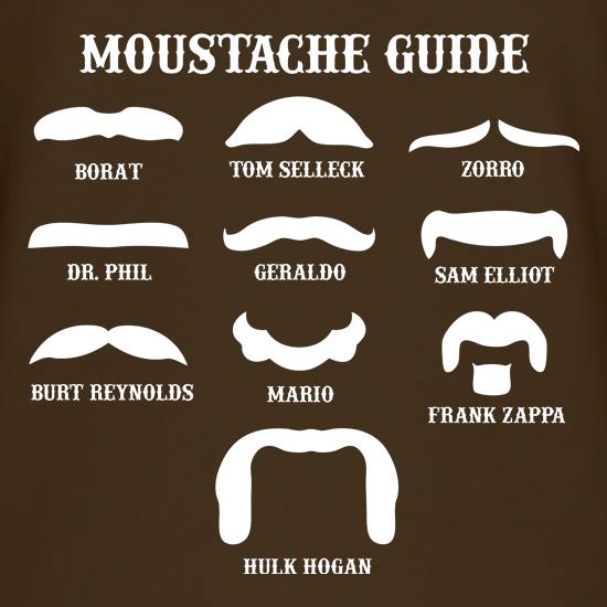 Moustache Guide t-shirts